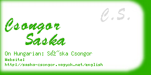 csongor saska business card